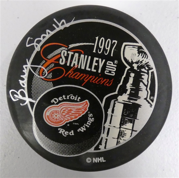 Barry Smith Autographed 1997 Cup Puck