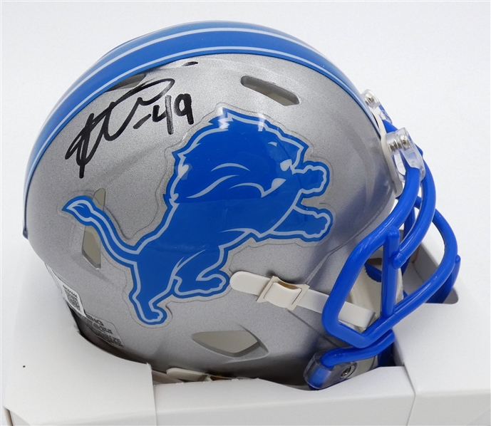 Hogan Hatten Autographed Lions Mini Helmet