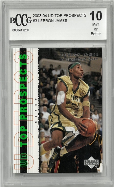Lebron James 2003/04 UD Top Prospects #3