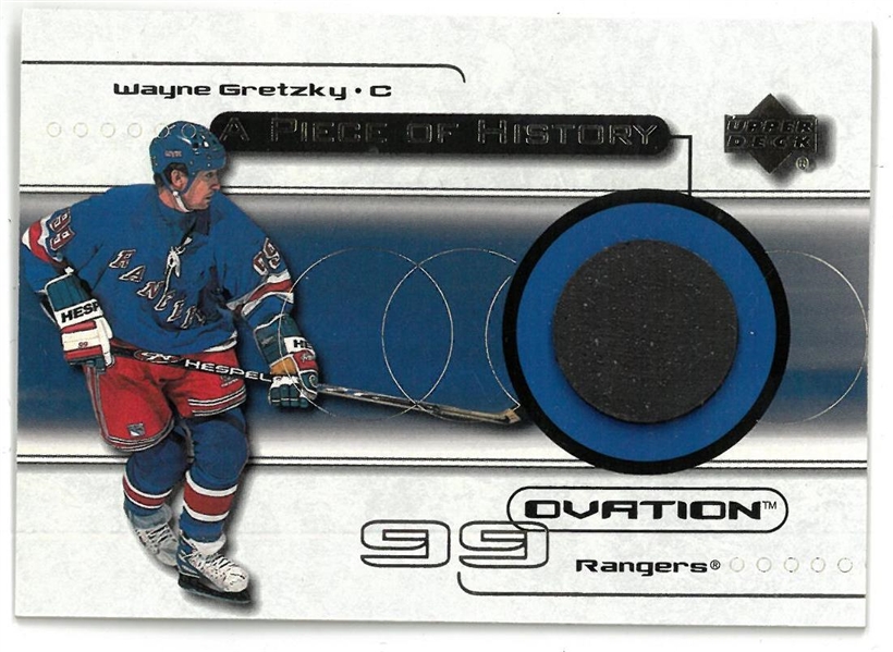 Wayne Gretzky Upper Deck A Piece of History Puck Card