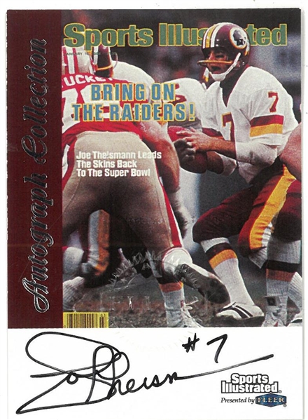 Joe Theismann Autographed 1999 Fleer Sports Illustrated