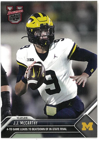 J.J. McCarthy 2023 Bowman U Now