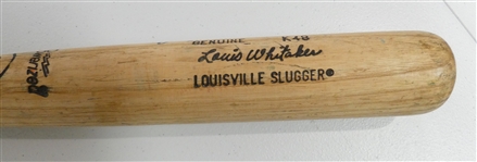 Lou Whitaker Game Used Autographed Bat