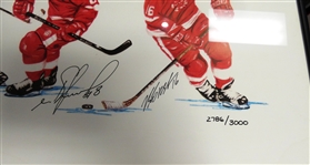 Russian Five Autographed Framed Lithograph (Pick up only)