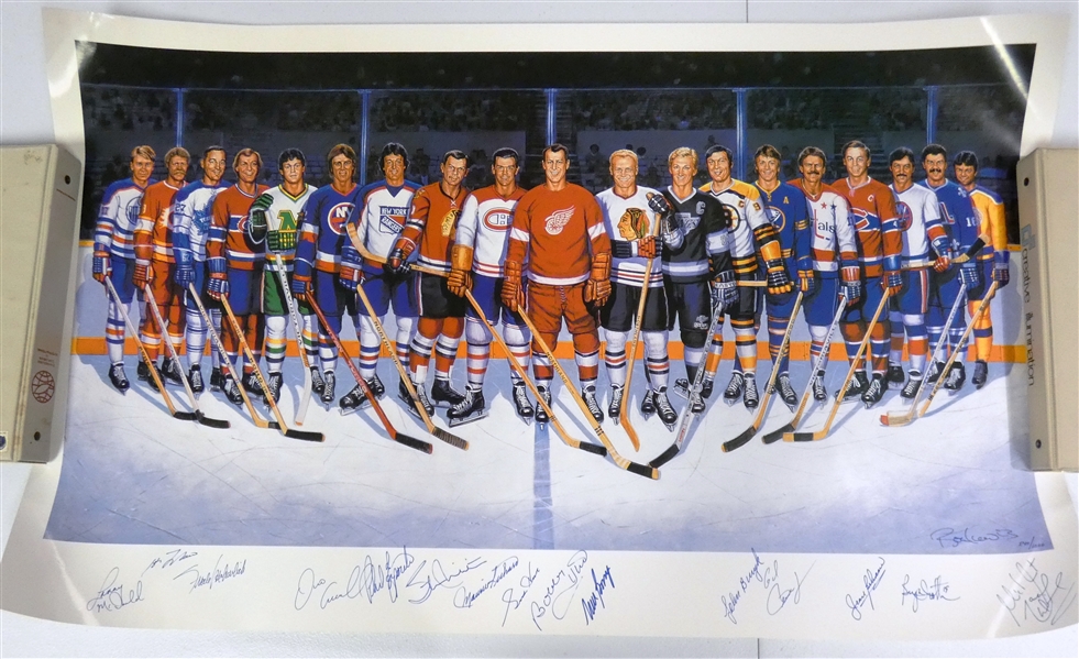500 Goal Scorers Poster Signed by 17