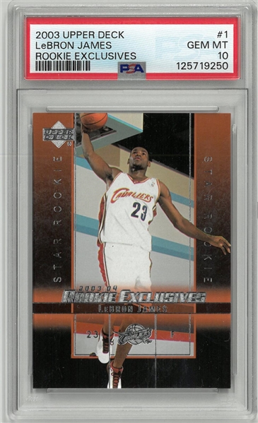 Lebron James PSA 10 2003 Upper Deck Rookie Exclusives
