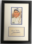 Zack Wheat Autographed Index Card Display