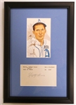 Lefty Grove Autographed Index Card Display