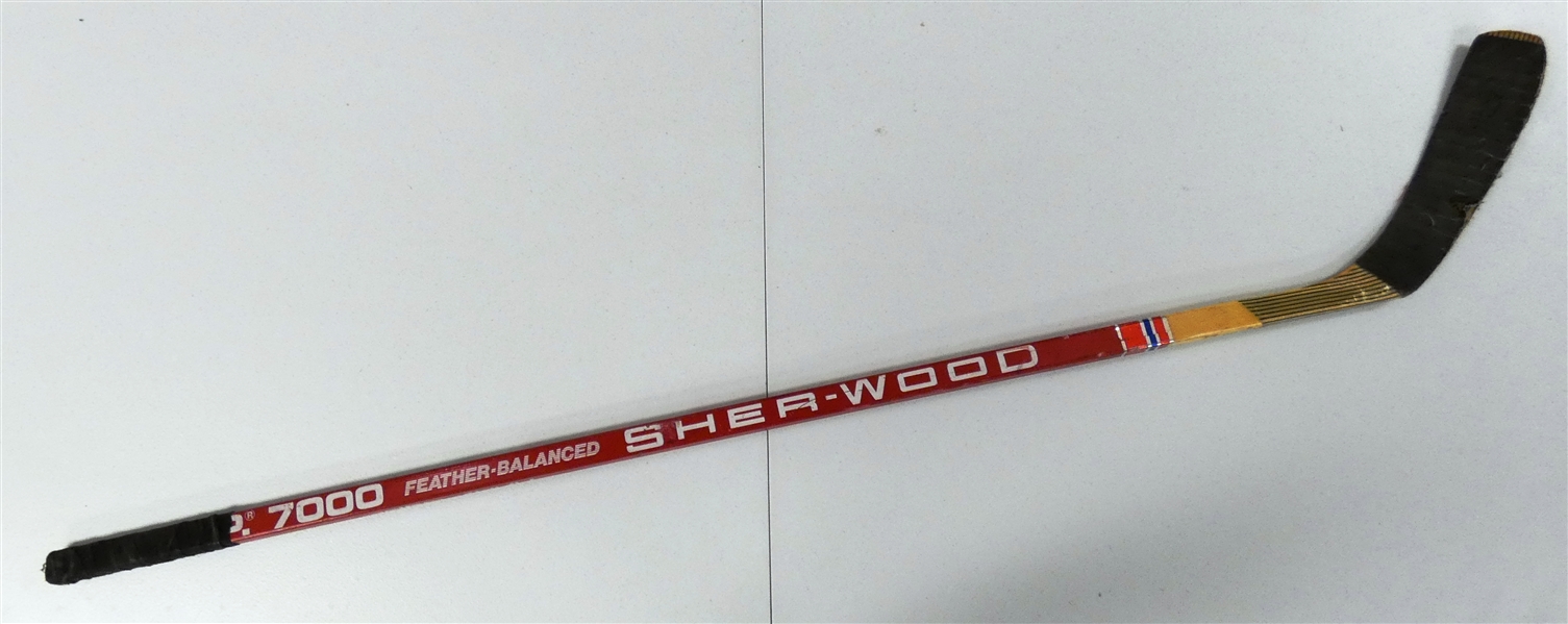 Darryl Sittler Game Used Sher-Wood Stick