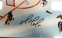 Mario Lemieux Autographed Warner Bros. LE Animation Cel (Pick up only)