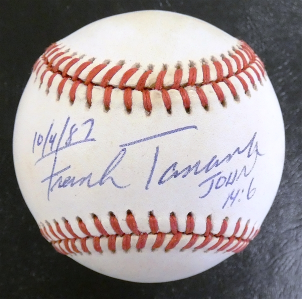 Frank Tanana Autographed Baseball
