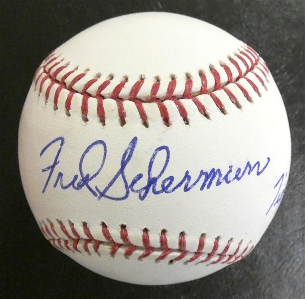 Fred Scherman Autographed Baseball