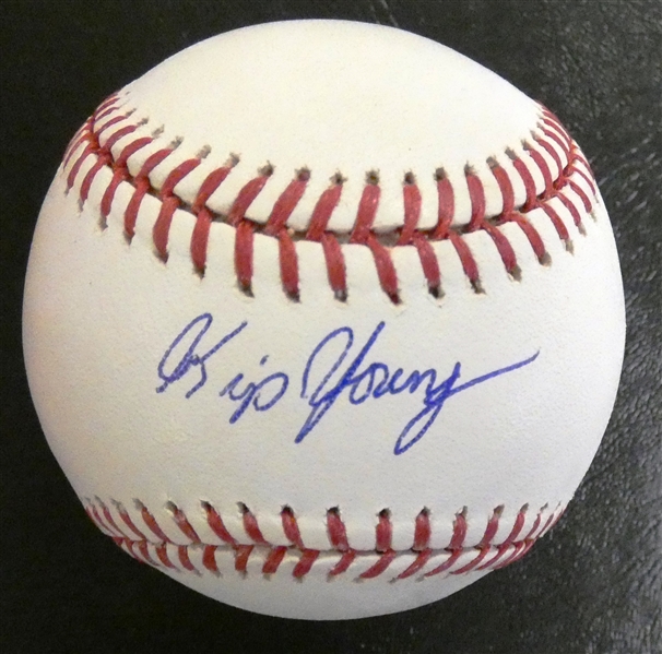 Kip Young Autographed Baseball