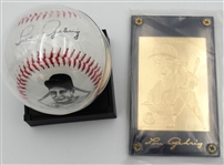 Lou Gehrig Ball & Gold Card