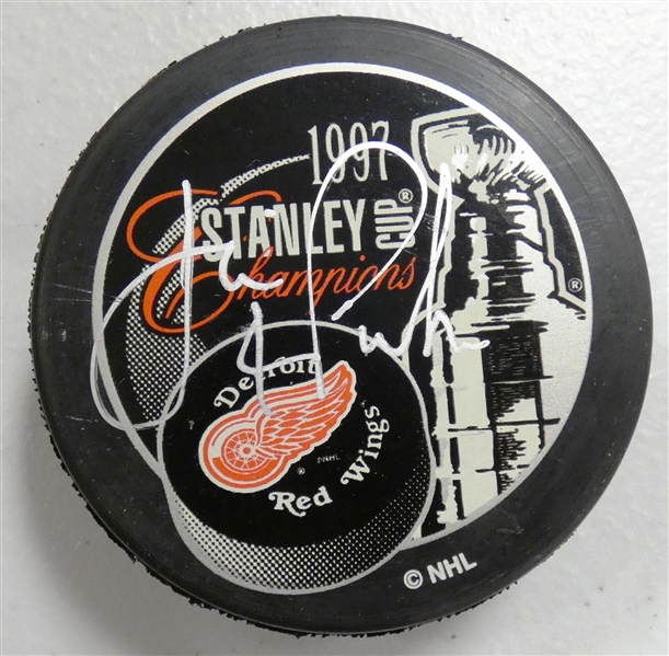 Jamie Pushor Autographed 1997 Cup Puck
