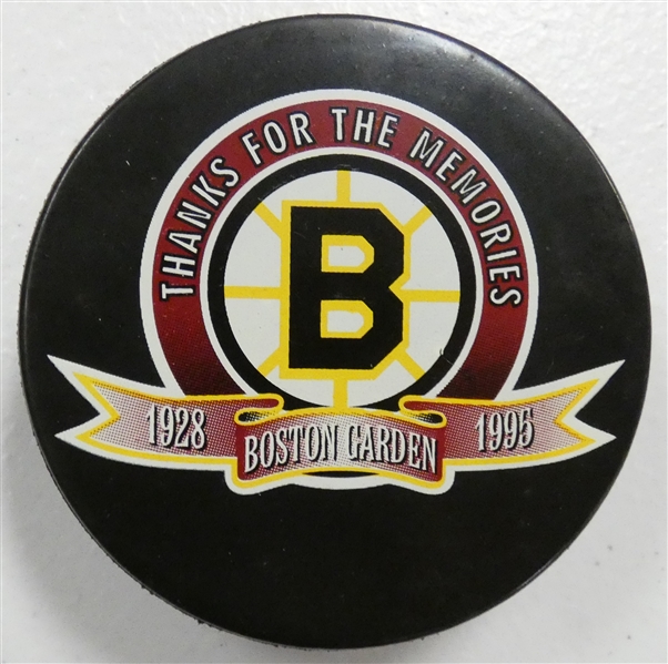 Boston Garden Final Season Game Puck