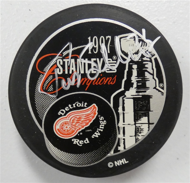 Tomas Sandstrom Autographed 1997 Cup Puck