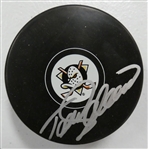 Teemu Selanne Autographed Ducks Puck