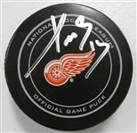 Pavel Datsyuk Autographed Red Wings Puck