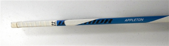 Mason Appleton Game Used Warrior Stick