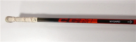 Michael Brandsegg-Nygard Game Used CCM Stick