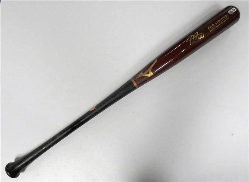 Justyn-Henry Malloy Game Used Autographed Bat