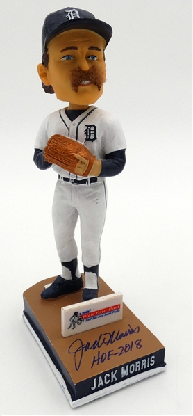 Jack Morris Autographed Fuzzy Mustache Bobblehead