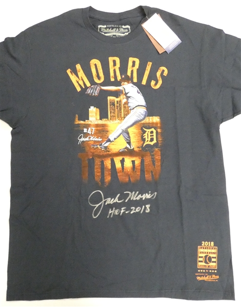 Jack Morris Autographed Hall of Fame T-Shirt