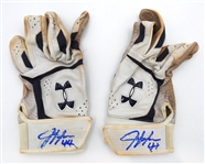 Justyn-Henry Malloy Game Worn Autographed Batting Gloves
