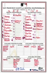 Kirk Gibson Autographed 5/28/2008 Lineup Card