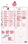 Kirk Gibson Autographed 3/16/08 Lineup Card