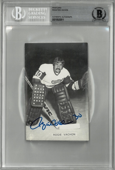 Rogie Vachon Autographed Postcard