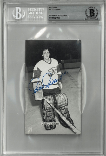 Gilles Gilbert Autographed Postcard