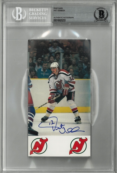 Pat Verbeek Autographed Postcard