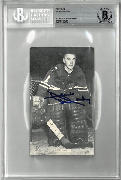 Denis DeJordy Autographed Postcard