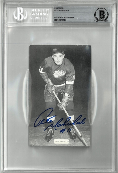 Pete Mahovlich Autographed Postcard