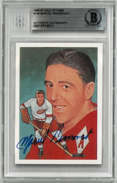 Marcel Pronovost Autographed 1985-87 Hall of Fame