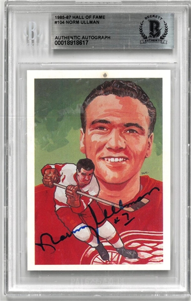Norm Ullman Autographed 1985-87 Hall of Fame