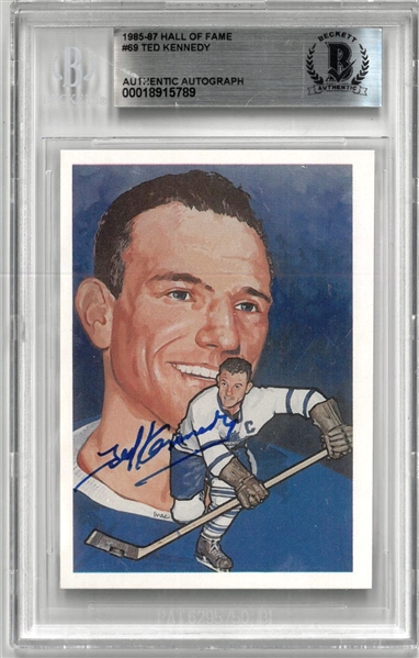 Ted Kennedy Autographed 1985-87 Hall of Fame