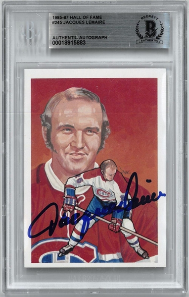 Jacques Lemaire Autographed 1985-87 Hall of Fame