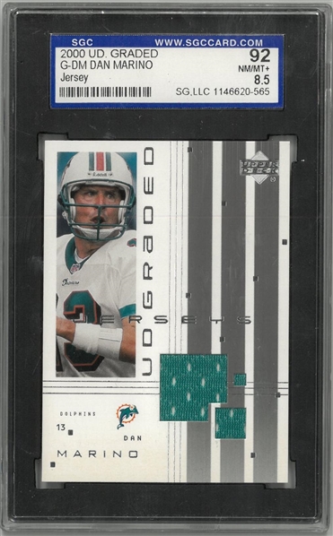 Dan Marino 2000 UD Graded SGC 92