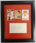 Richie Ashburn Autographed Index Card Display