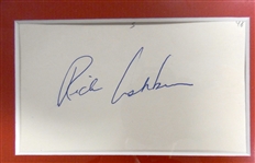 Richie Ashburn Autographed Index Card Display