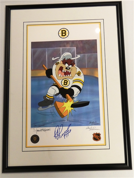 Ray Bourque Autographed Warner Brothers Tax Lithograph (Pick up Only)