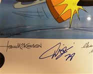 Tie Domi Autographed Warner Bros Lithograph (Pick up only)