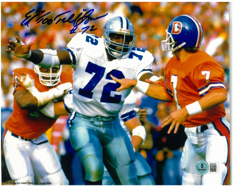 Ed "Too Tall" Jones Autographed 8x10