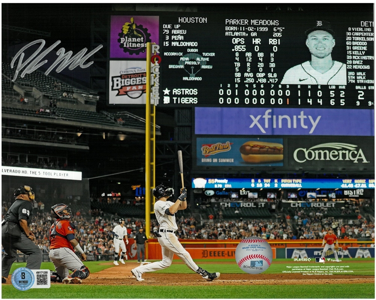 Parker Meadows Autographed 8x10