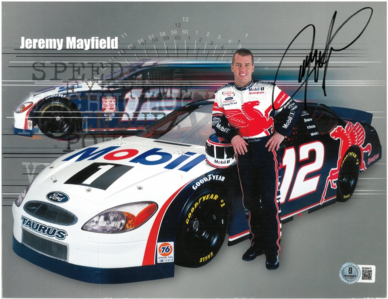 Jeremy Mayfield Autographed 8x10
