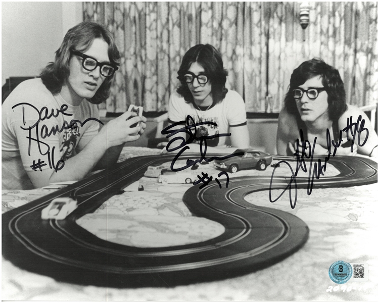 The Hanson Brothers Autographed Slapshot 8x10