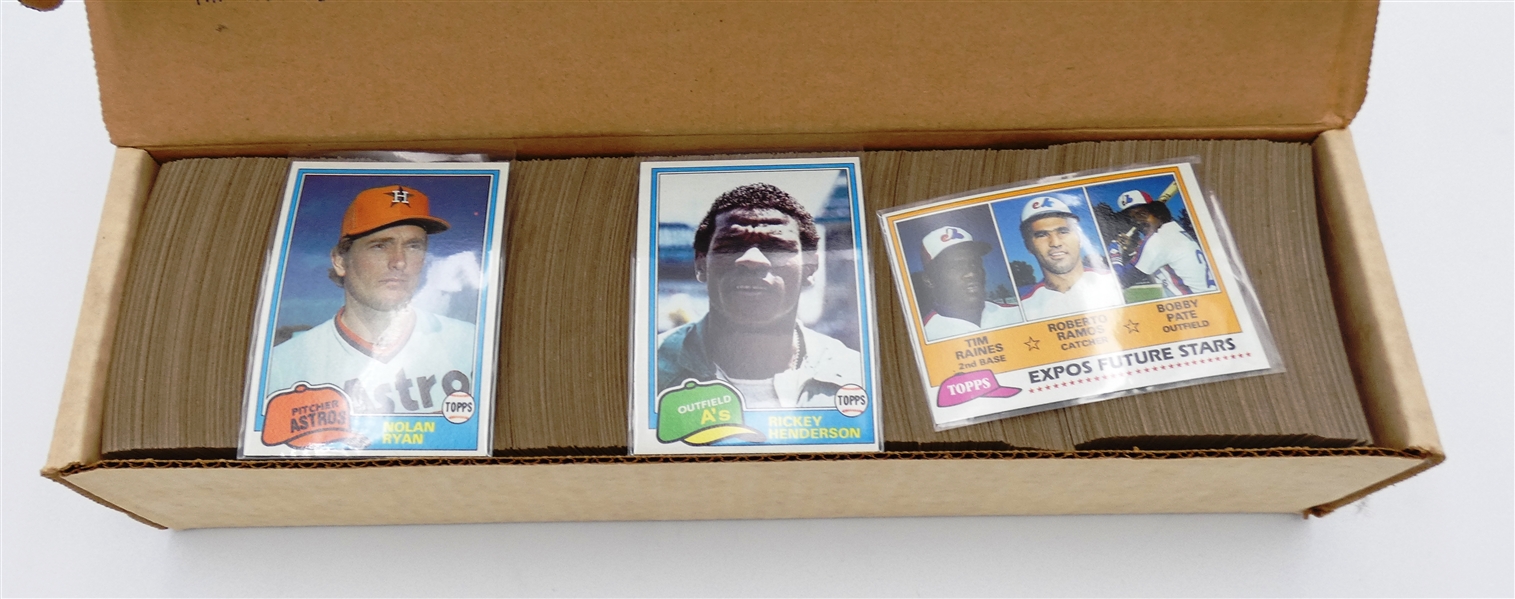 1981 Topps Baseball Complete Set
